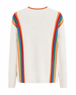 Rainbow Stripe Sweater - Off White