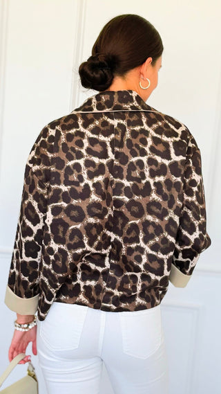 Raw Instinct Cropped Italian Jacket-160 Jackets-Italianissimo-Coastal Bloom Boutique, find the trendiest versions of the popular styles and looks Located in Indialantic, FL