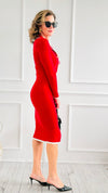 Red Carpet Knit Midi Dress-200 Dresses/Jumpsuits/Rompers-Hot & Delicious-Coastal Bloom Boutique, find the trendiest versions of the popular styles and looks Located in Indialantic, FL