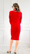 Red Carpet Knit Midi Dress-200 Dresses/Jumpsuits/Rompers-Hot & Delicious-Coastal Bloom Boutique, find the trendiest versions of the popular styles and looks Located in Indialantic, FL