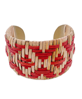 Coastal Breeze Woven Cuff Bracelet - Red-230 Jewelry-GS JEWELRY-Coastal Bloom Boutique, find the trendiest versions of the popular styles and looks Located in Indialantic, FL