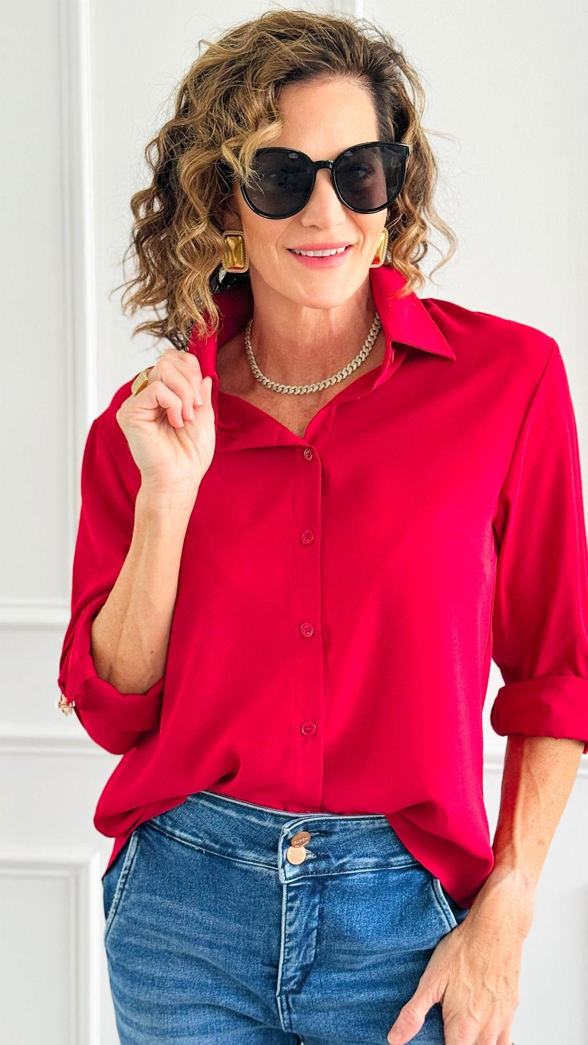 Refined Rhythm Blouse-110 Long Sleeve Tops-Must Have-Coastal Bloom Boutique, find the trendiest versions of the popular styles and looks Located in Indialantic, FL