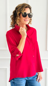 Refined Rhythm Blouse-110 Long Sleeve Tops-Must Have-Coastal Bloom Boutique, find the trendiest versions of the popular styles and looks Located in Indialantic, FL