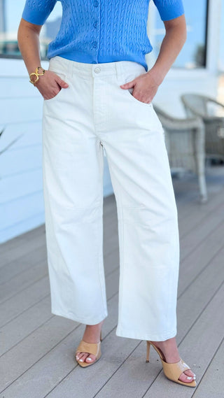 Relaxed Barrel Leg Pants