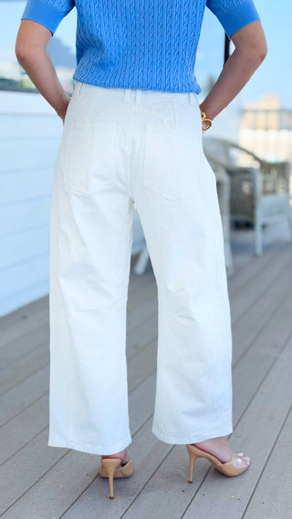 Relaxed Barrel Leg Pants