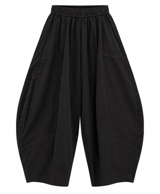 Relaxed Drawstring Cargo Barrel Pants