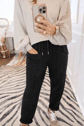Relaxed Routine Italian Pant - Black