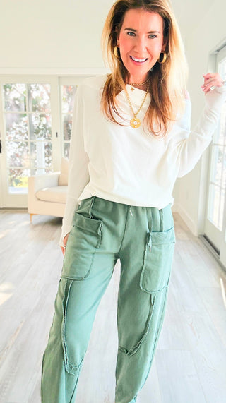 Relaxed Routine Italian Pant - Olive