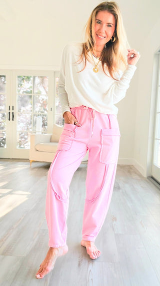 Relaxed Routine Italian Pant - Pink