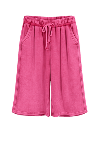 Relaxed Sandler Lounge Shorts - Dark Red