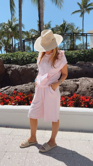 Relaxed Sandler Lounge Shorts - Soft Pink