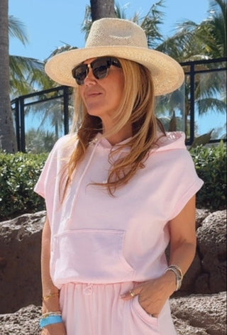Relaxed Sandler Lounge Shorts - Soft Pink