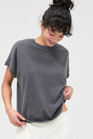 Relaxed Vintage Wash Tee - Charcoal