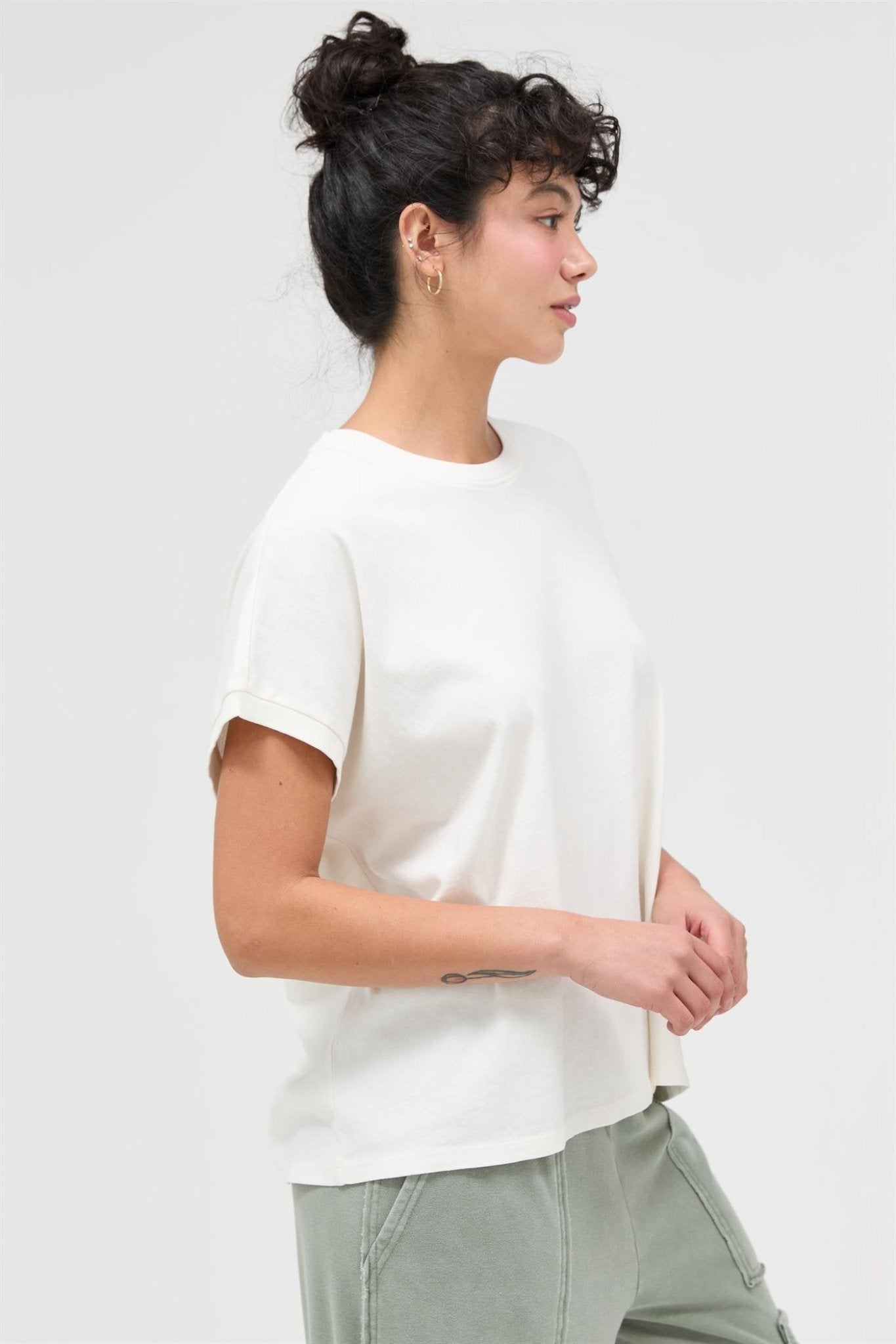 Relaxed Vintage Washed Tee - Off White