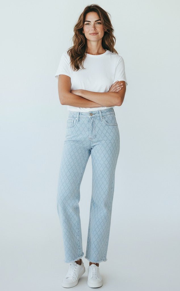 Retro Luxe Fit Denim Pants-190 Denim-RISEN JEANS-Coastal Bloom Boutique, find the trendiest versions of the popular styles and looks Located in Indialantic, FL