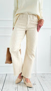Retro Luxe Fit Textured Jeans - Ivory-190 Denim-RISEN JEANS-Coastal Bloom Boutique, find the trendiest versions of the popular styles and looks Located in Indialantic, FL
