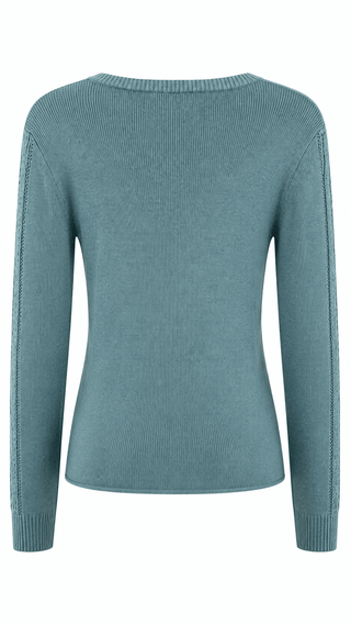 Ribbed Crew Neck Knit top