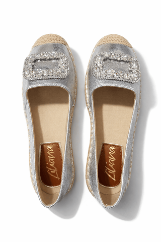 Riviera Spark Espadrille Flat - Silver