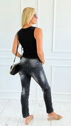 Roaring Glam Embellished Jeans-100 Pants-DIPINTO DI BLU-Coastal Bloom Boutique, find the trendiest versions of the popular styles and looks Located in Indialantic, FL