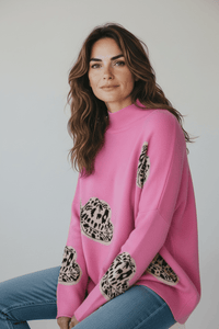 Rodeo Diva Mock Neck Sweater-140 Sweaters-entro-Coastal Bloom Boutique, find the trendiest versions of the popular styles and looks Located in Indialantic, FL
