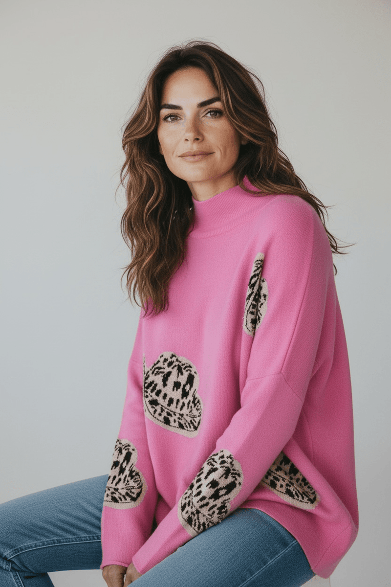 Rodeo Diva Mock Neck Sweater-140 Sweaters-entro-Coastal Bloom Boutique, find the trendiest versions of the popular styles and looks Located in Indialantic, FL