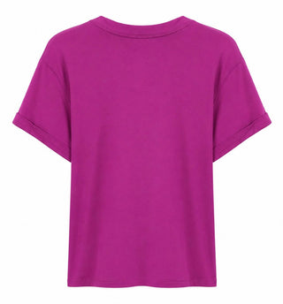 Rolled Sleeve Lounge Top - Berry