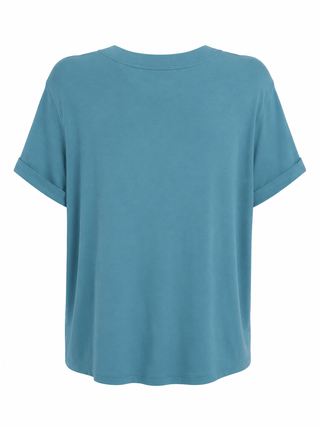 Rolled Sleeve Lounge Top - Denim