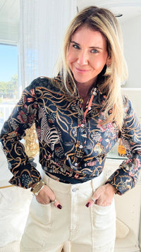 Rome Nights Zebra Print Shirt