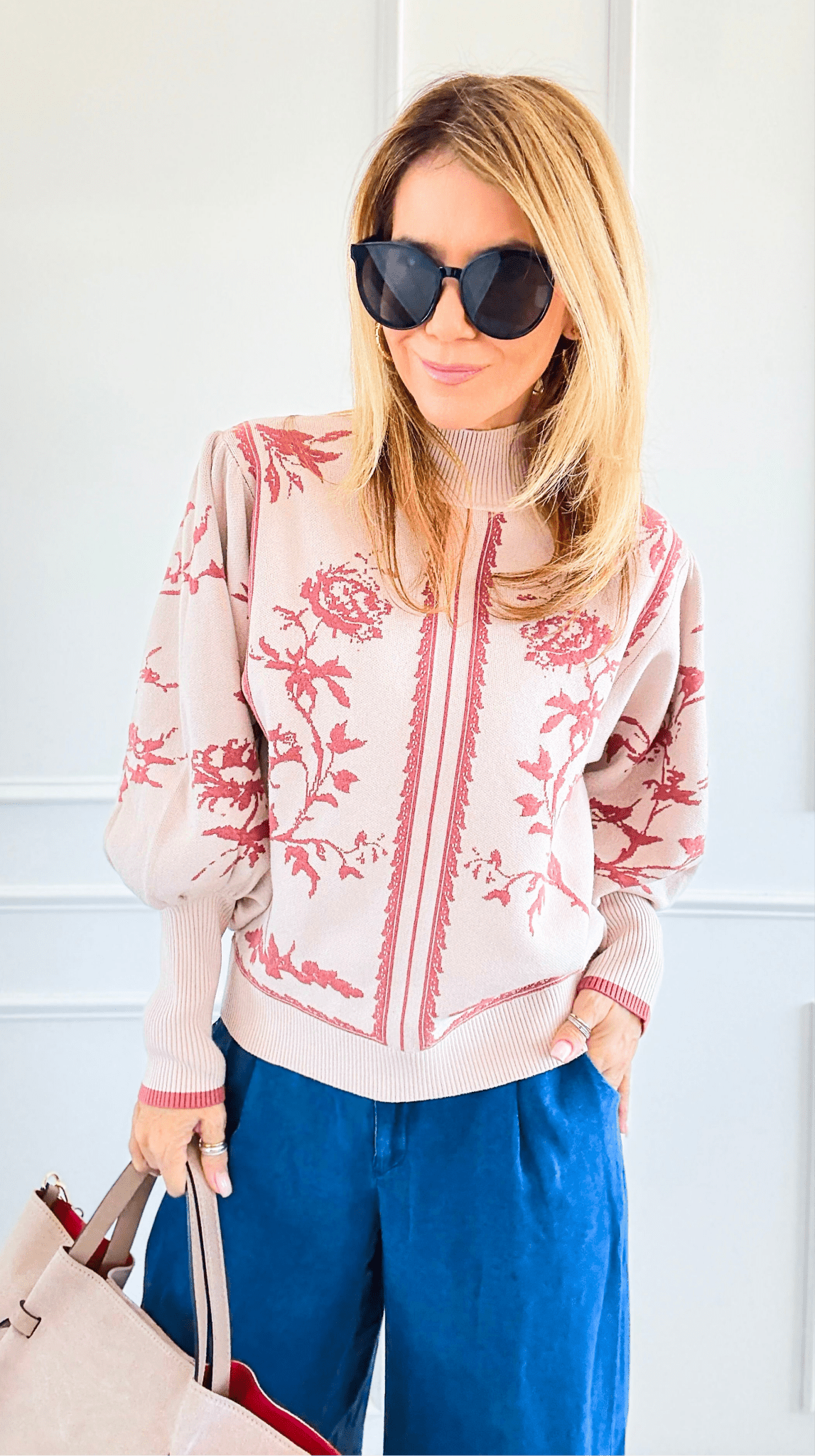 Roses in Bloom Sweater-140 Sweaters-Fate By LFD-Coastal Bloom Boutique, find the trendiest versions of the popular styles and looks Located in Indialantic, FL