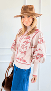 Roses in Bloom Sweater-140 Sweaters-Fate By LFD-Coastal Bloom Boutique, find the trendiest versions of the popular styles and looks Located in Indialantic, FL