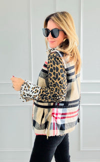 Rosey Plaid Flannel Vest-160 Jackets-Dizzy Lizzie-Coastal Bloom Boutique, find the trendiest versions of the popular styles and looks Located in Indialantic, FL