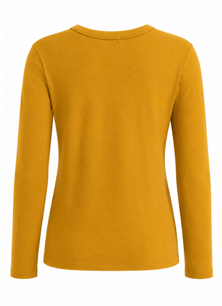 Round Neck Knit Top - Dijon