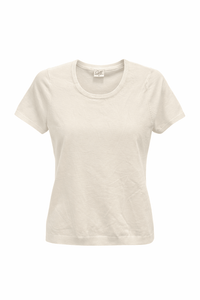 Round Neck Short Sleeve Top - Ivory