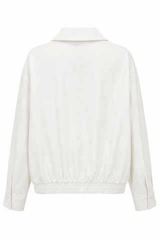 Ruffle Front Zip Jacket