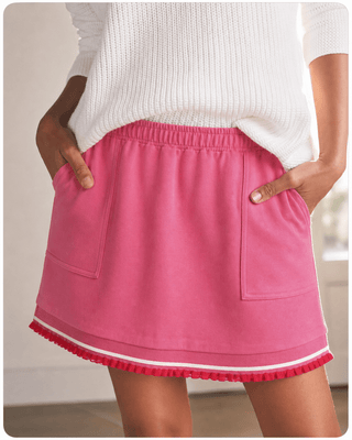 Ruffle Trim Mini Skirt - Pink