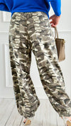Run Wild Stripe Detail Pants - Grey Camo-170 Bottoms-POL-Coastal Bloom Boutique, find the trendiest versions of the popular styles and looks Located in Indialantic, FL