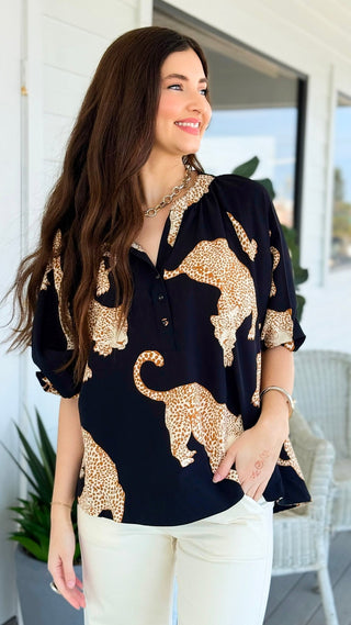 Runway Wild Button Down Top