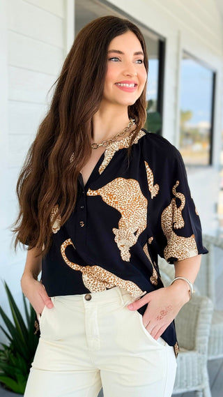 Runway Wild Button Down Top
