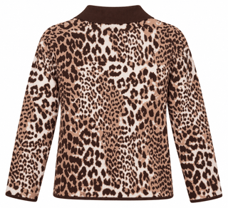 Safari Metallic Button Collared Sweater Top