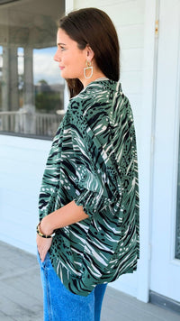 Sage Drift Smocked Sleeve Top-130 Long Sleeve Tops-Umgee-Coastal Bloom Boutique, find the trendiest versions of the popular styles and looks Located in Indialantic, FL