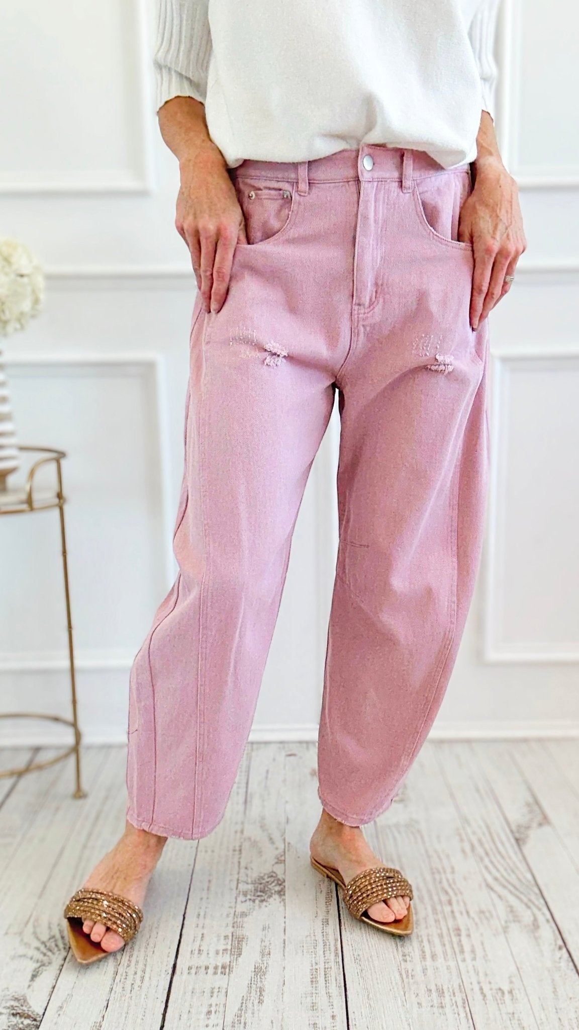 Sand Dune Utility Pants - Washed Mauve-170 Bottoms-oddi-Coastal Bloom Boutique, find the trendiest versions of the popular styles and looks Located in Indialantic, FL