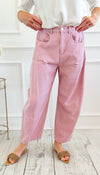 Sand Dune Utility Pants - Washed Mauve-170 Bottoms-oddi-Coastal Bloom Boutique, find the trendiest versions of the popular styles and looks Located in Indialantic, FL