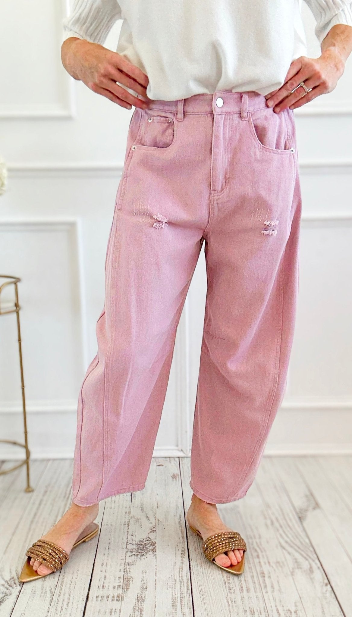 Sand Dune Utility Pants - Washed Mauve-170 Bottoms-oddi-Coastal Bloom Boutique, find the trendiest versions of the popular styles and looks Located in Indialantic, FL