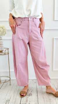 Sand Dune Utility Pants - Washed Mauve-170 Bottoms-oddi-Coastal Bloom Boutique, find the trendiest versions of the popular styles and looks Located in Indialantic, FL