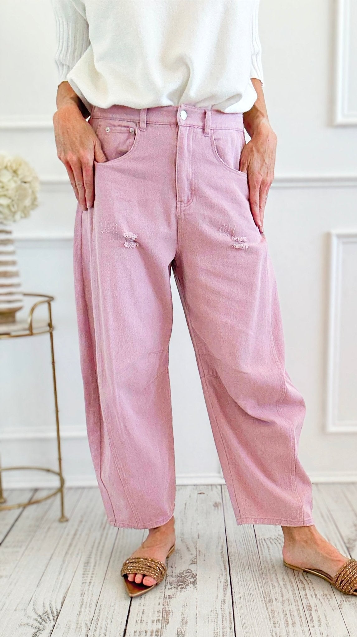 Sand Dune Utility Pants - Washed Mauve-170 Bottoms-oddi-Coastal Bloom Boutique, find the trendiest versions of the popular styles and looks Located in Indialantic, FL