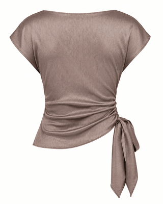 Satin Wrap Top