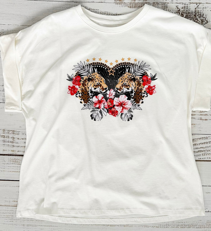 Savage Love Italian Graphic T-Shirt-110 Short Sleeve Tops-FIRSTAGE-Coastal Bloom Boutique, find the trendiest versions of the popular styles and looks Located in Indialantic, FL