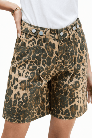 Savannah Spot Retro Denim Shorts