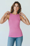 Sayre Tank Top - Bright Mauve-100 Sleeveless Tops-Zenana-Coastal Bloom Boutique, find the trendiest versions of the popular styles and looks Located in Indialantic, FL