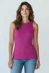 Sayre Tank Top - Lt Plum-100 Sleeveless Tops-Zenana-Coastal Bloom Boutique, find the trendiest versions of the popular styles and looks Located in Indialantic, FL